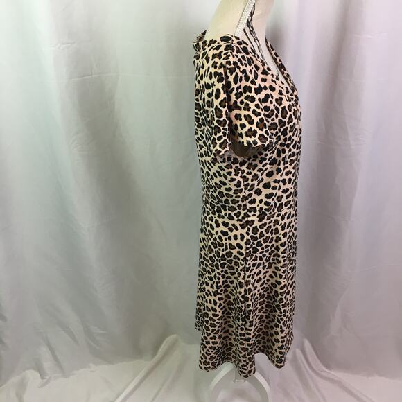 Arizona Jean Co Leopard Dress Brown Medium - Picture 5 of 14